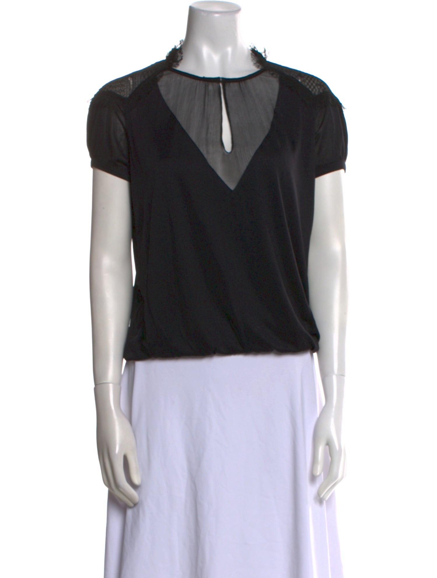 Vanessa Bruno Silk Crew Neck Top