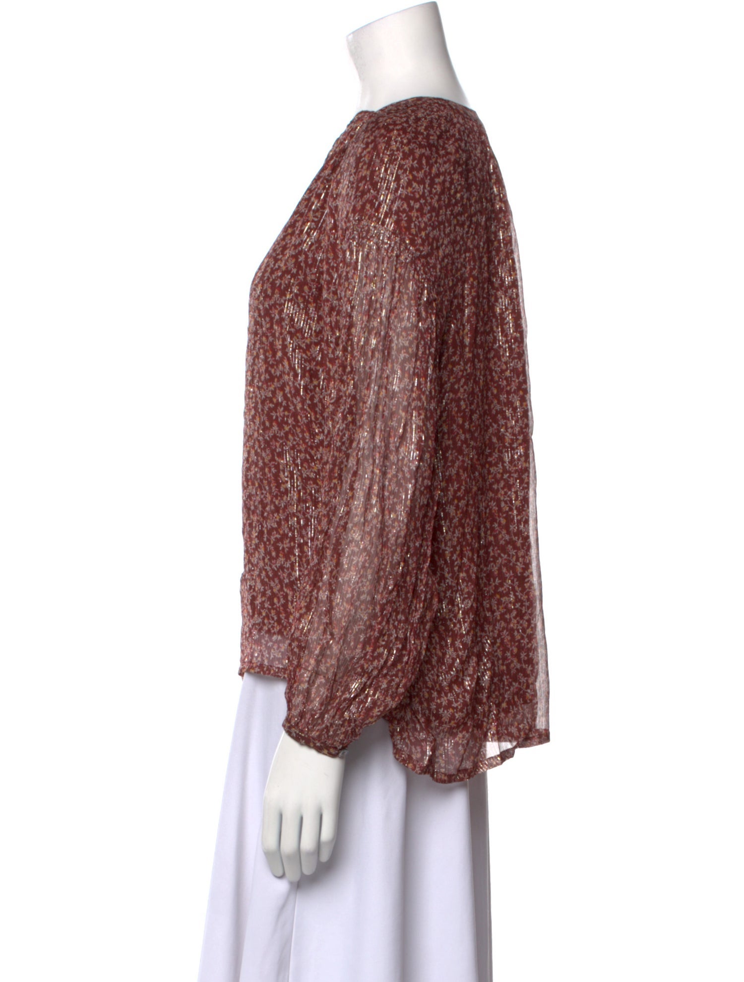 Vanessa Bruno Printed V-Neck Blouse