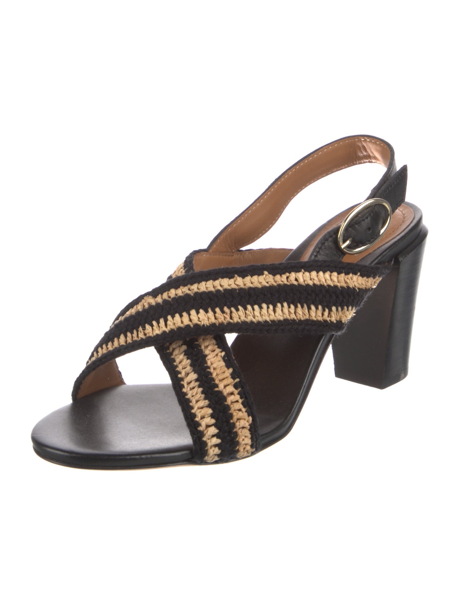 Vanessa Bruno Raffia Slingback Sandals