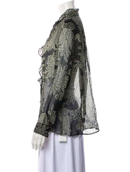 Vanessa Bruno Printed Long Sleeve Button-Up Top