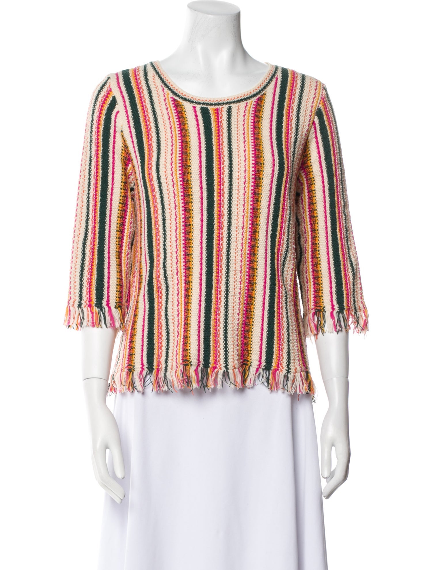 Vanessa Bruno Striped Scoop Neck Sweater