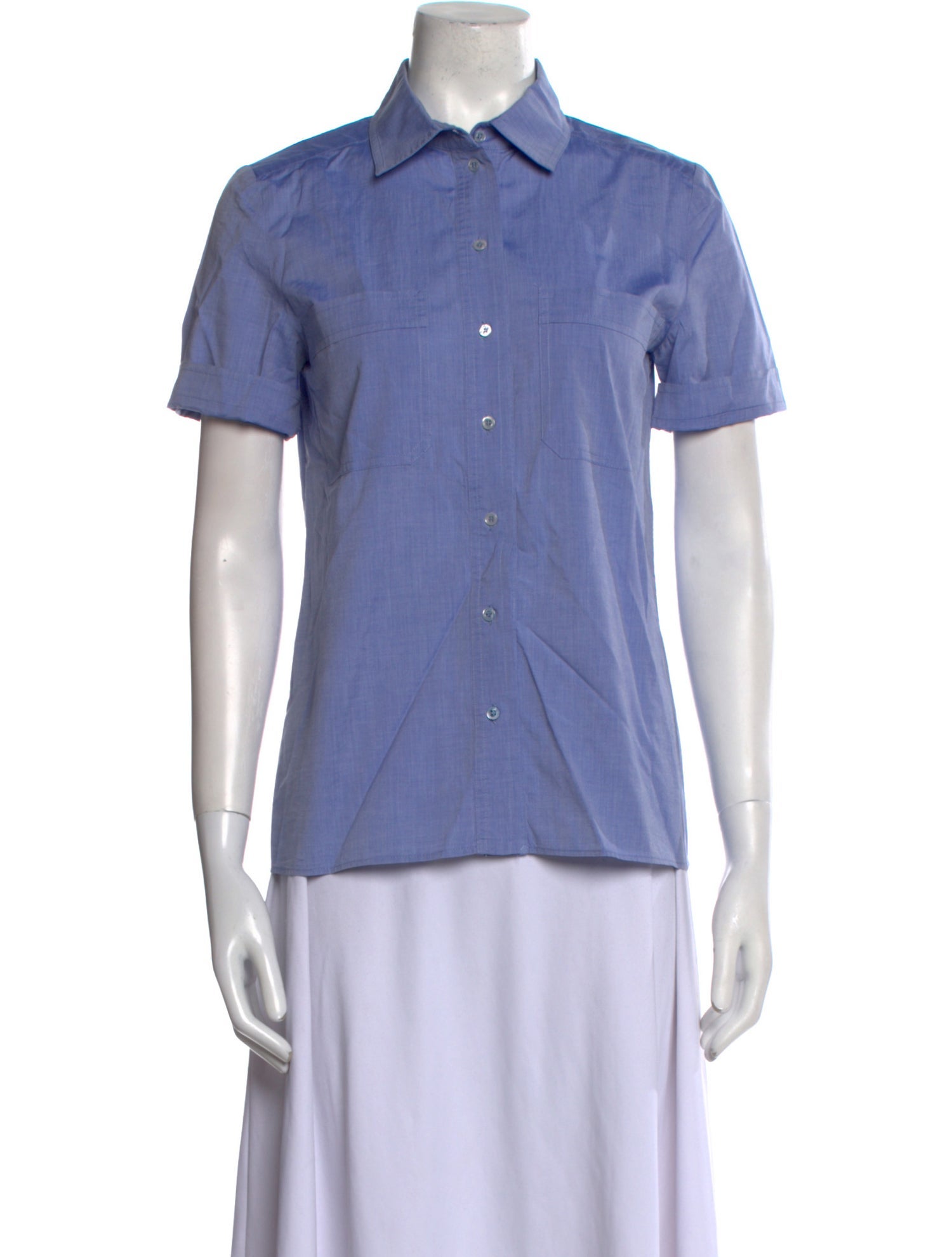 Vanessa Bruno Short Sleeve Button-Up Top