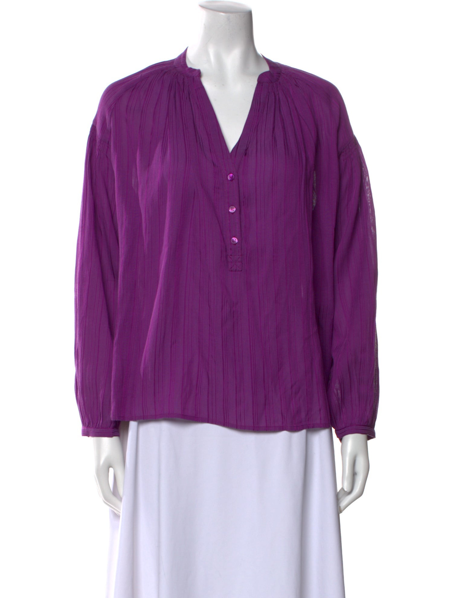 Vanessa Bruno V-Neck Long Sleeve Blouse