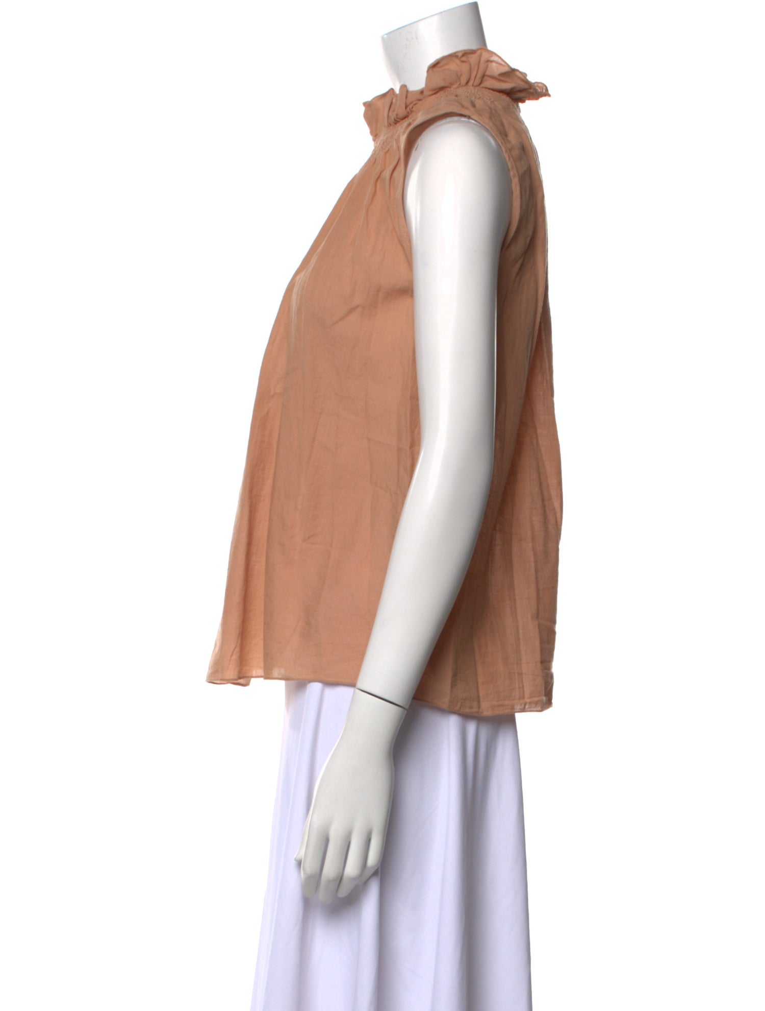 Vanessa Bruno Mock Neck Sleeveless Blouse