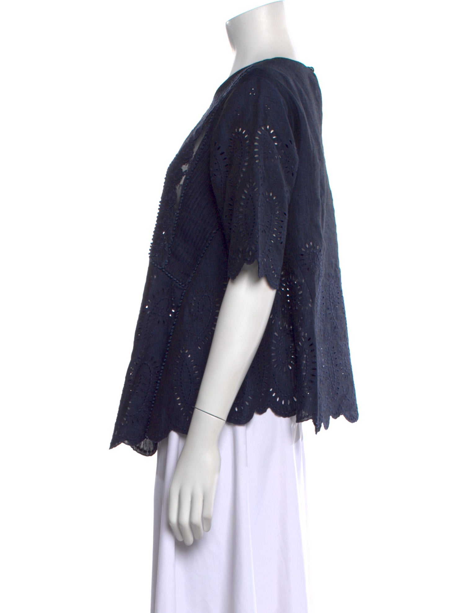 Vanessa Bruno Linen Scoop Neck T-Shirt