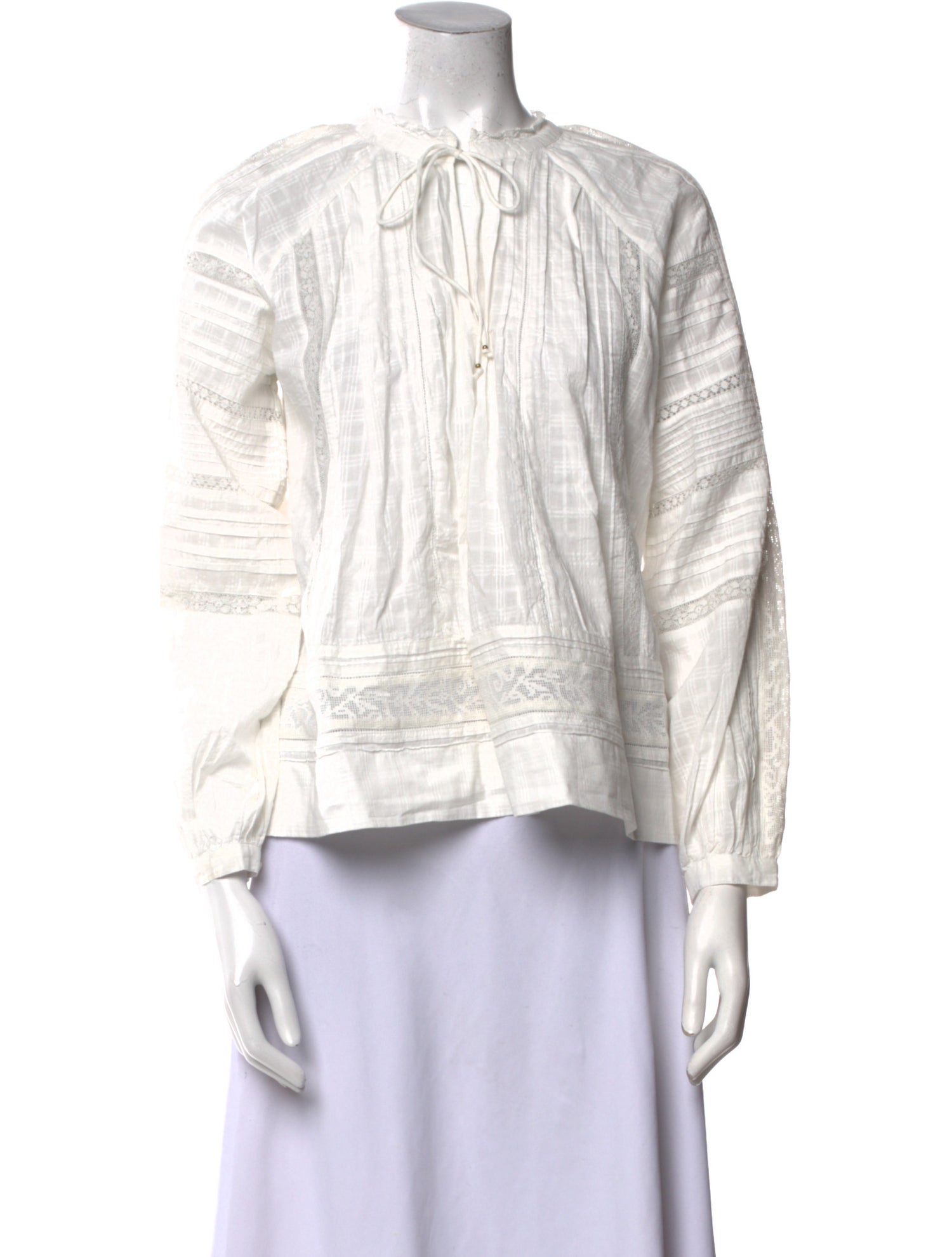 Vanessa Bruno Mock Neck Long Sleeve Blouse