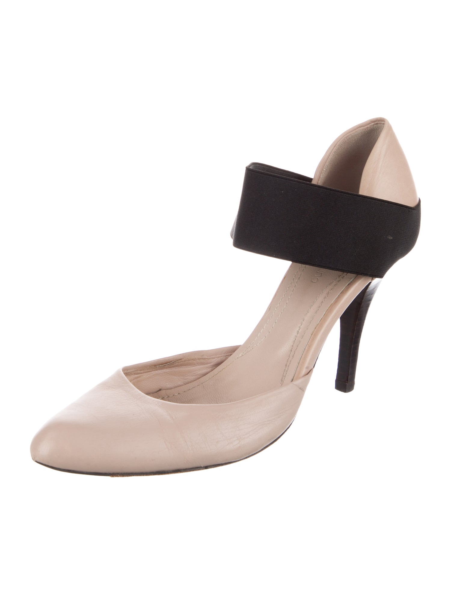 Vanessa Bruno Leather Colorblock Pattern D'Orsay Pumps