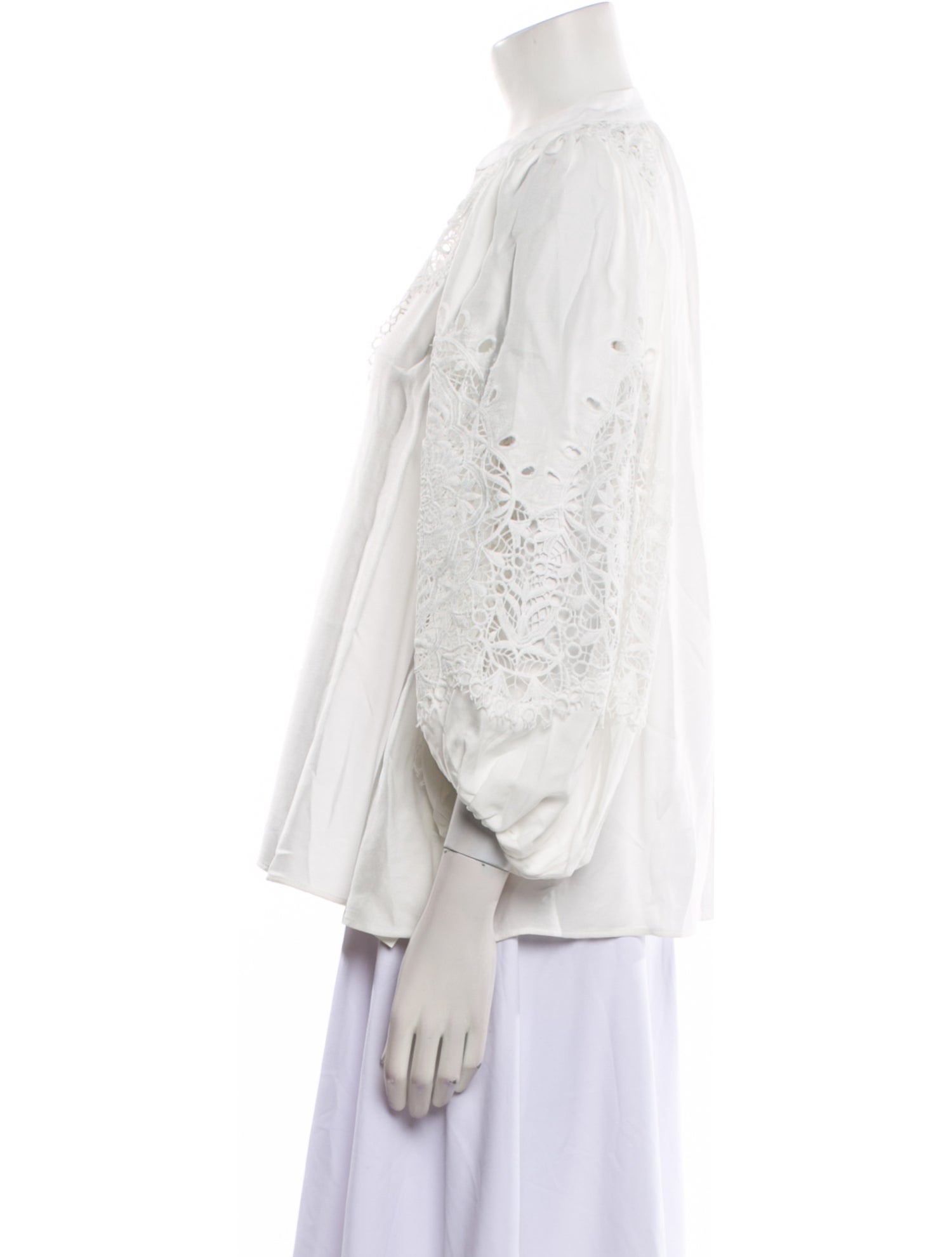 Vanessa Bruno V-Neck Three-Quarter Sleeve Blouse