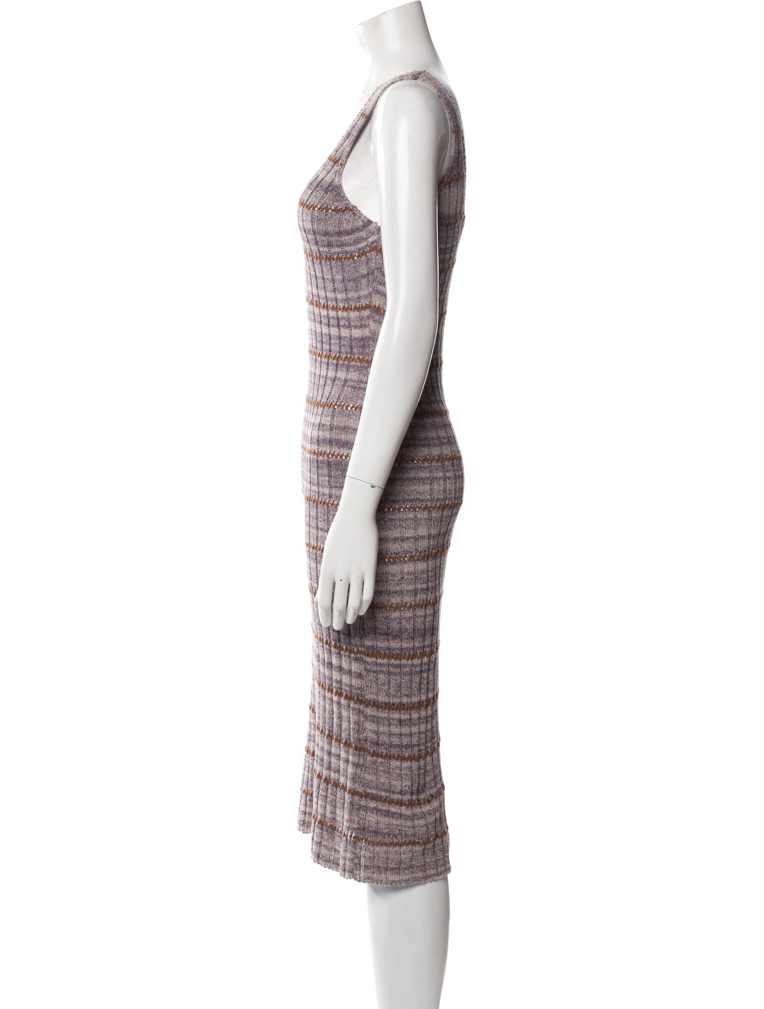 Vanessa Bruno Striped Midi Length Dress