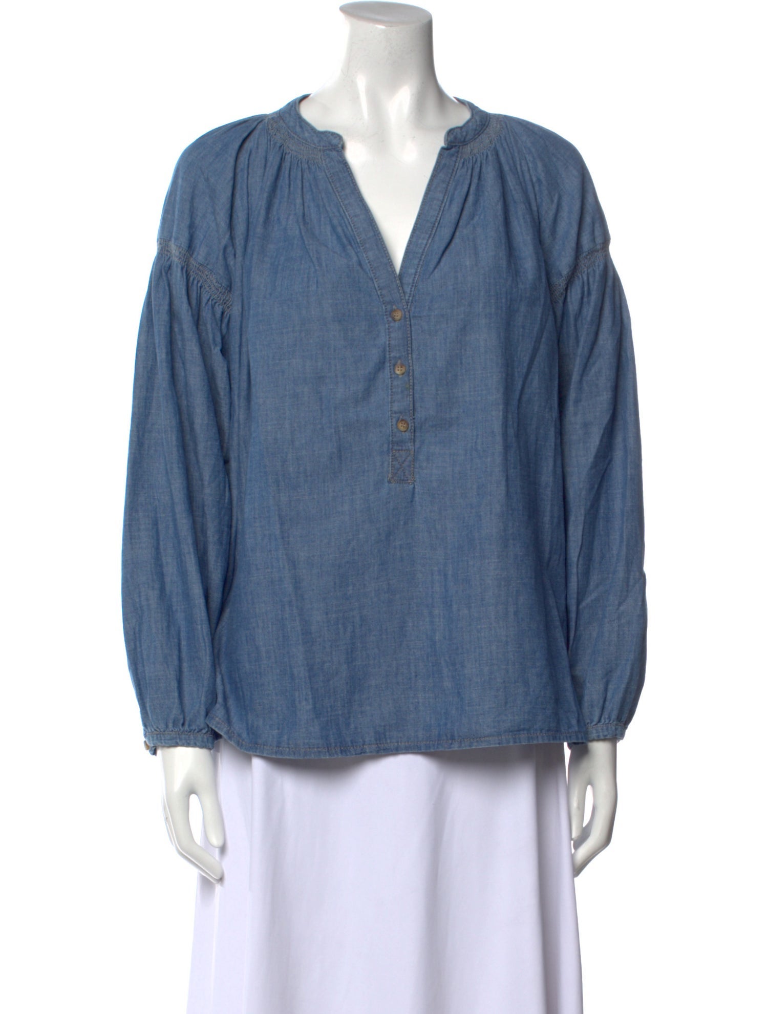 Vanessa Bruno V-Neck Long Sleeve Blouse