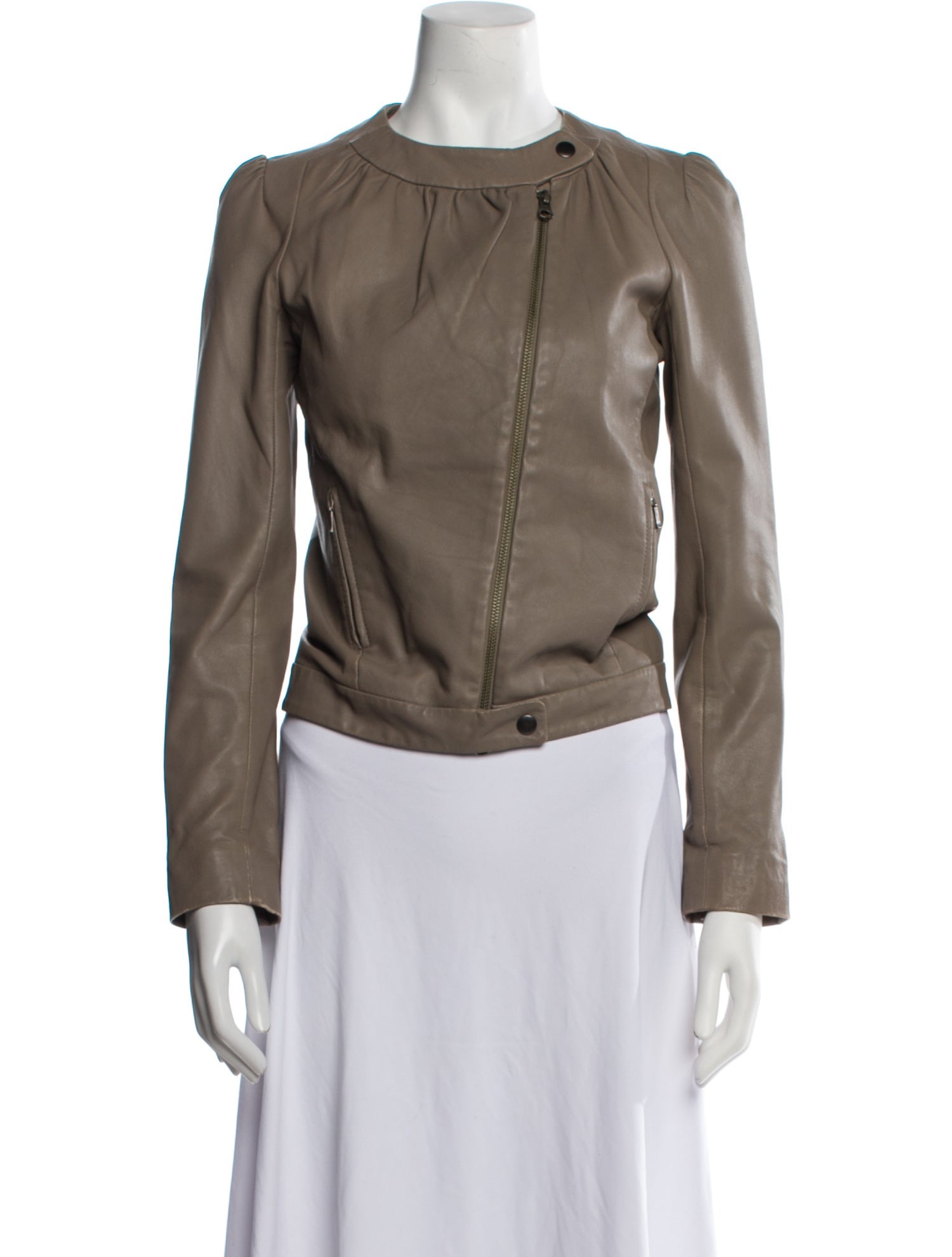 Vanessa Bruno Lamb Leather Biker Jacket
