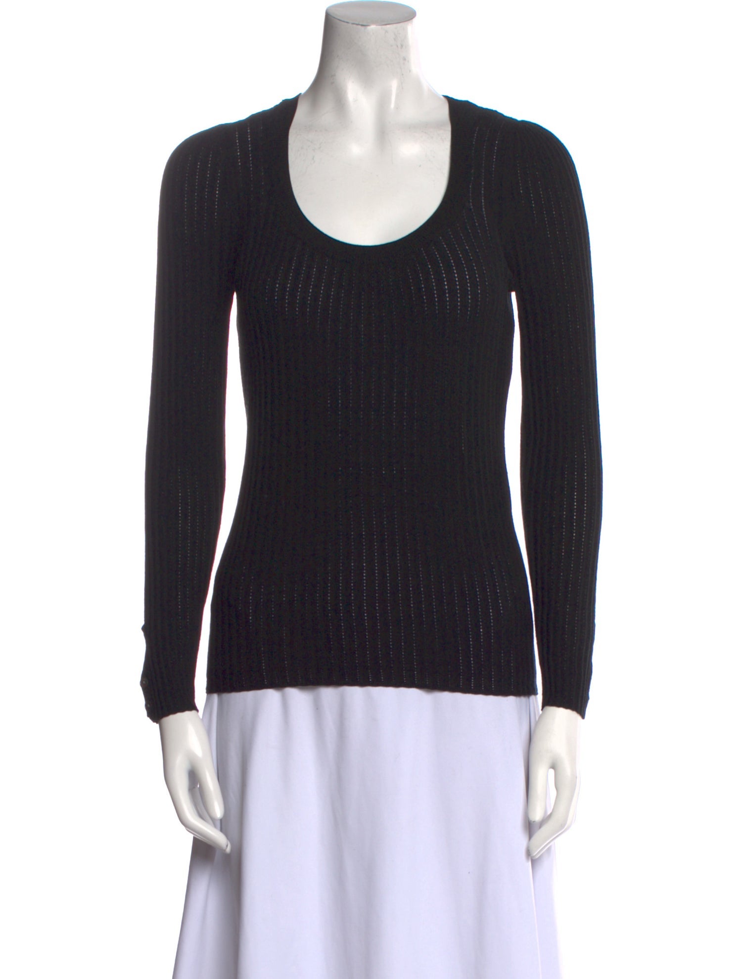 Vanessa Bruno Scoop Neck Long Sleeve Top