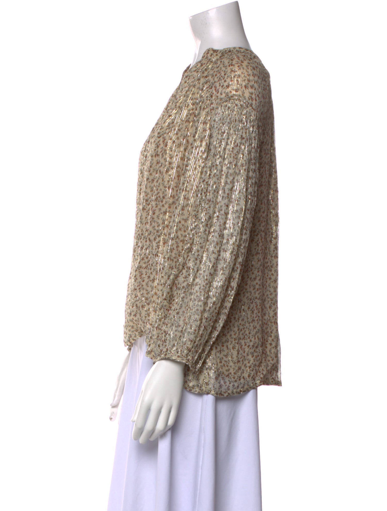 Vanessa Bruno Printed V-Neck Blouse