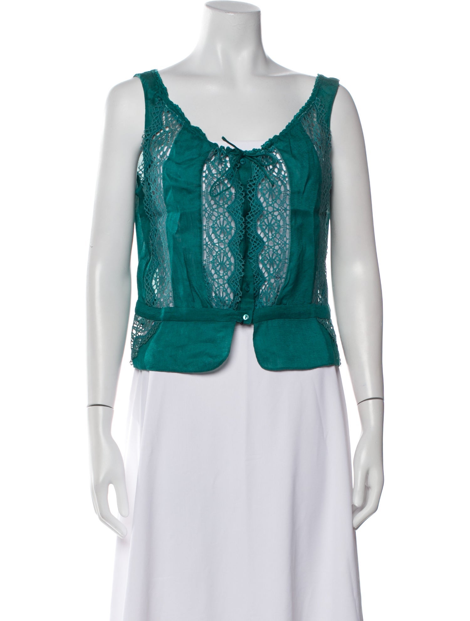 Vanessa Bruno Silk Lace Pattern Crop Top w/ Tags