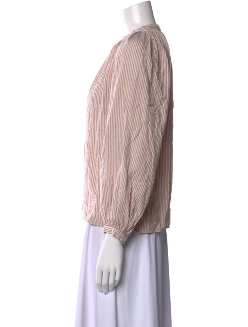 Vanessa Bruno Striped Mock Neck Blouse