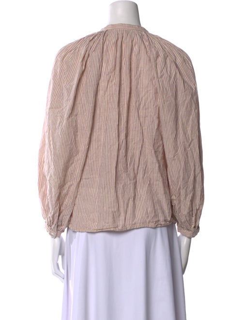 Vanessa Bruno Striped Mock Neck Blouse