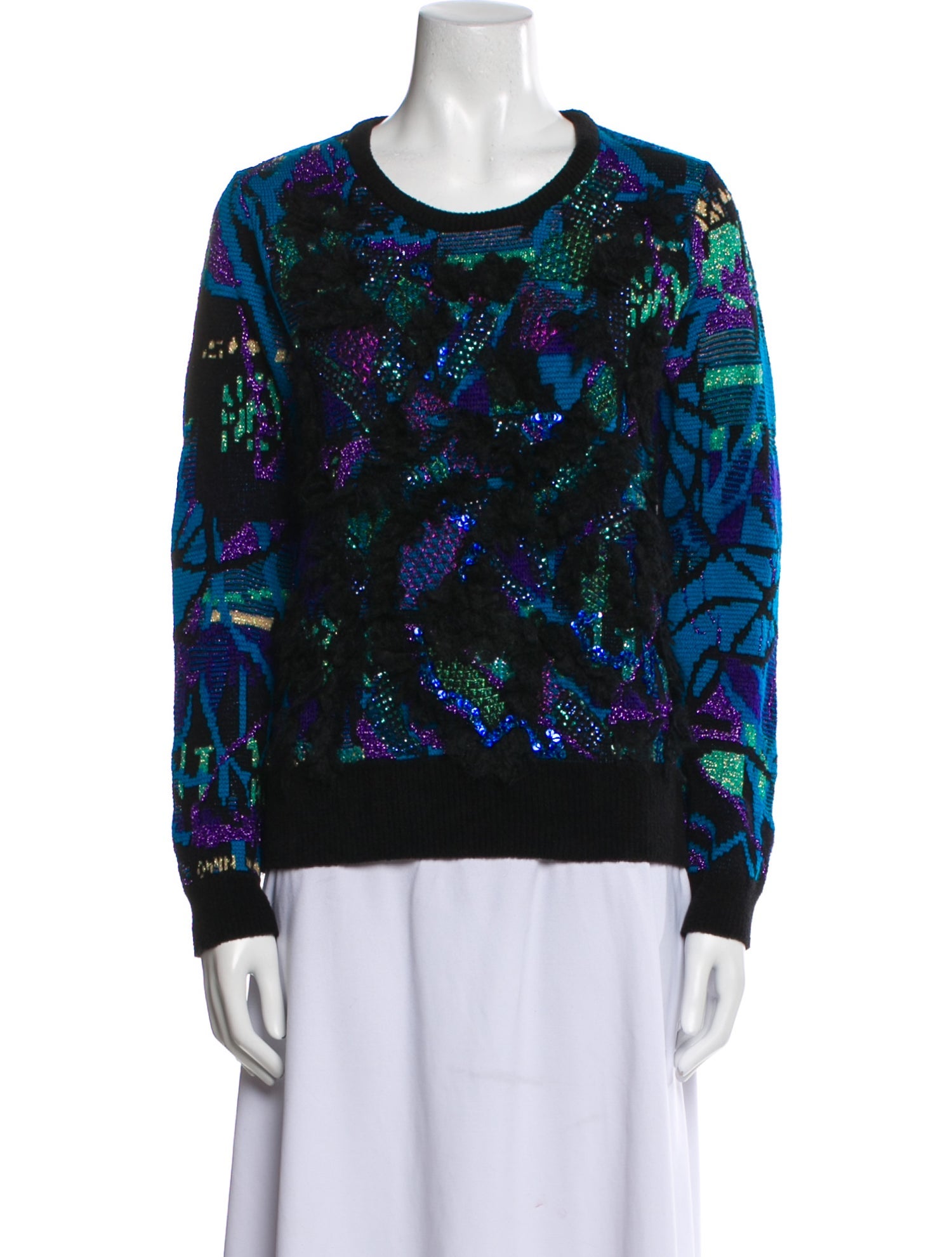 Vanessa Bruno Printed Scoop Neck Sweater