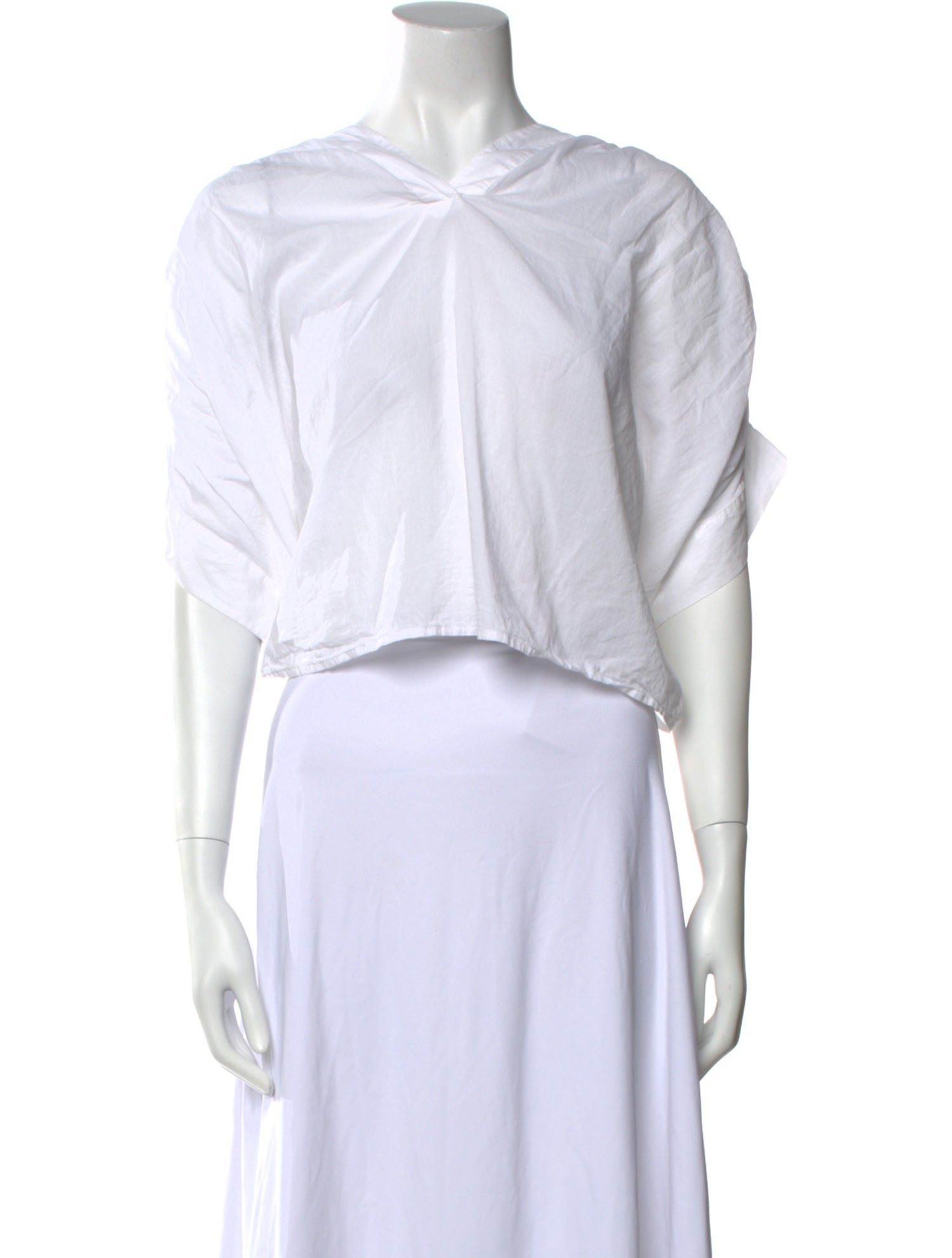 Vanessa Bruno V-Neck Short Sleeve Crop Top