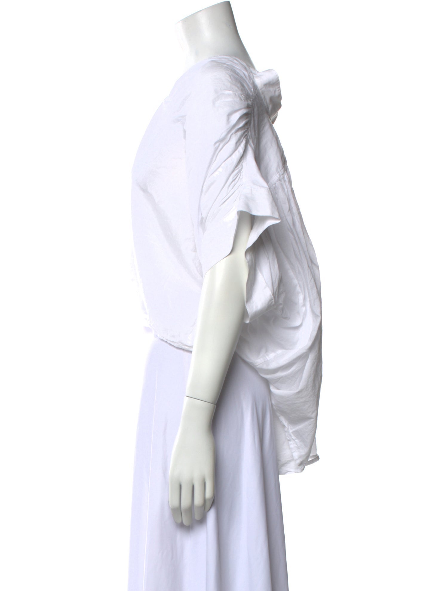 Vanessa Bruno V-Neck Short Sleeve Crop Top