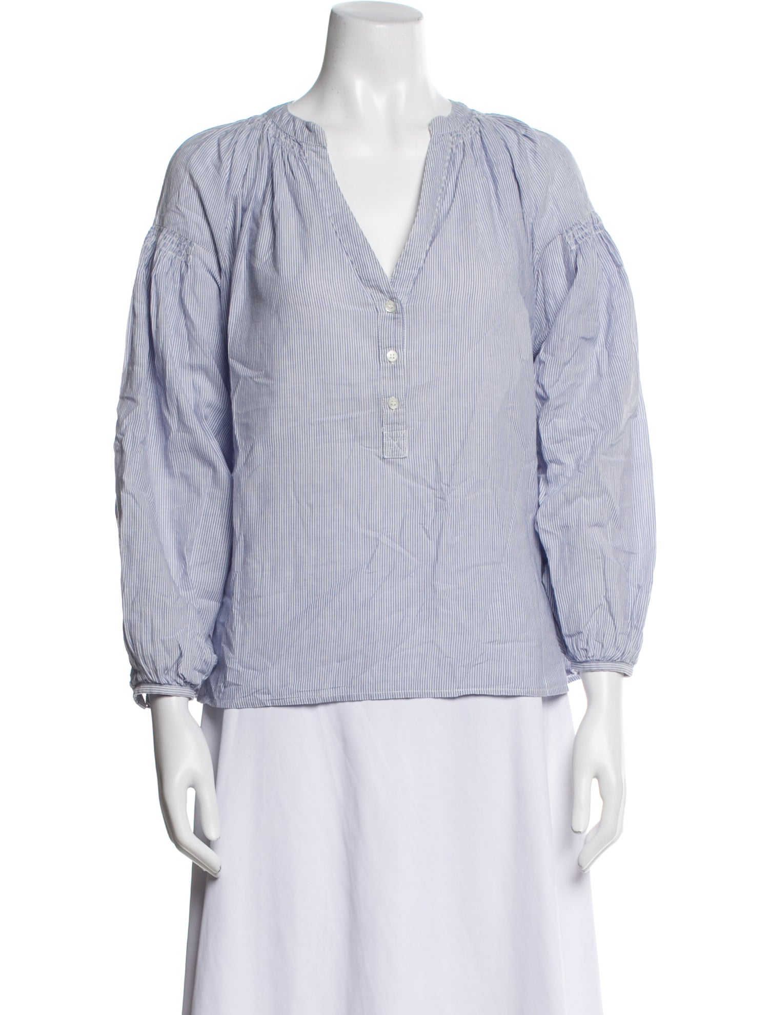 Vanessa Bruno Striped V-Neck Blouse