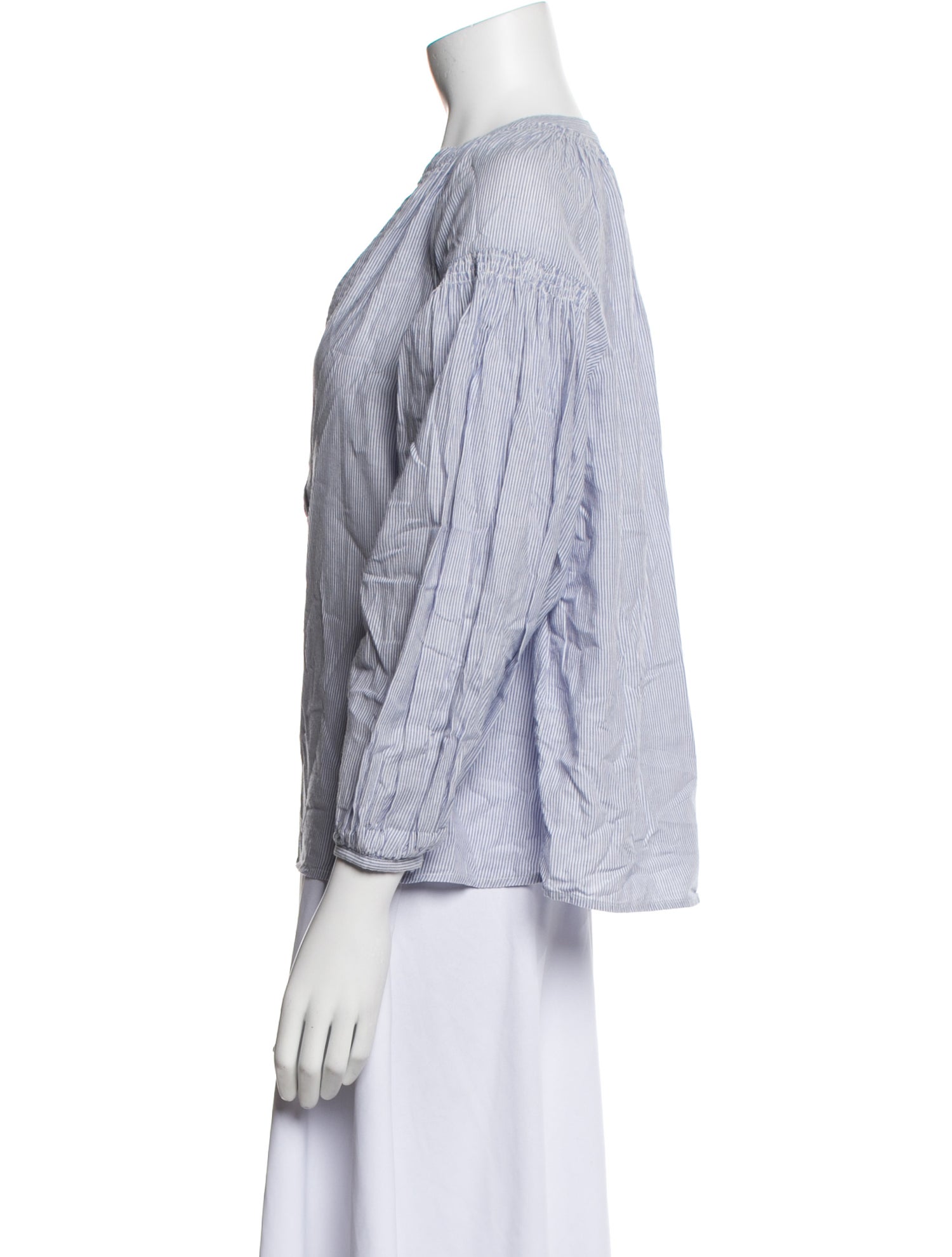 Vanessa Bruno Striped V-Neck Blouse