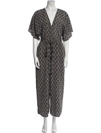 Vanessa Bruno Printed V-Neck Jumpsuit