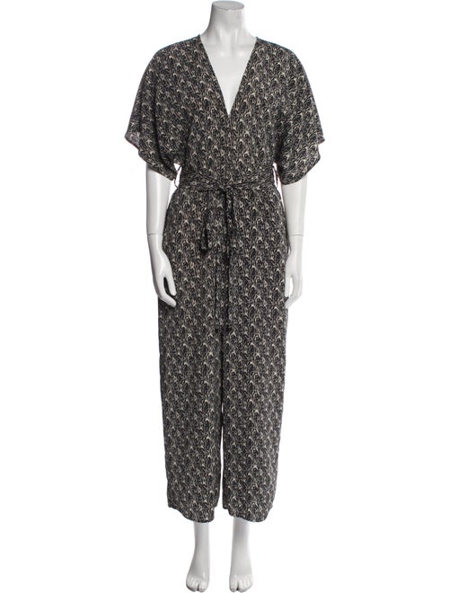 Vanessa Bruno Printed V-Neck Jumpsuit