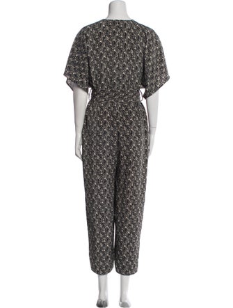 Vanessa Bruno Printed V-Neck Jumpsuit