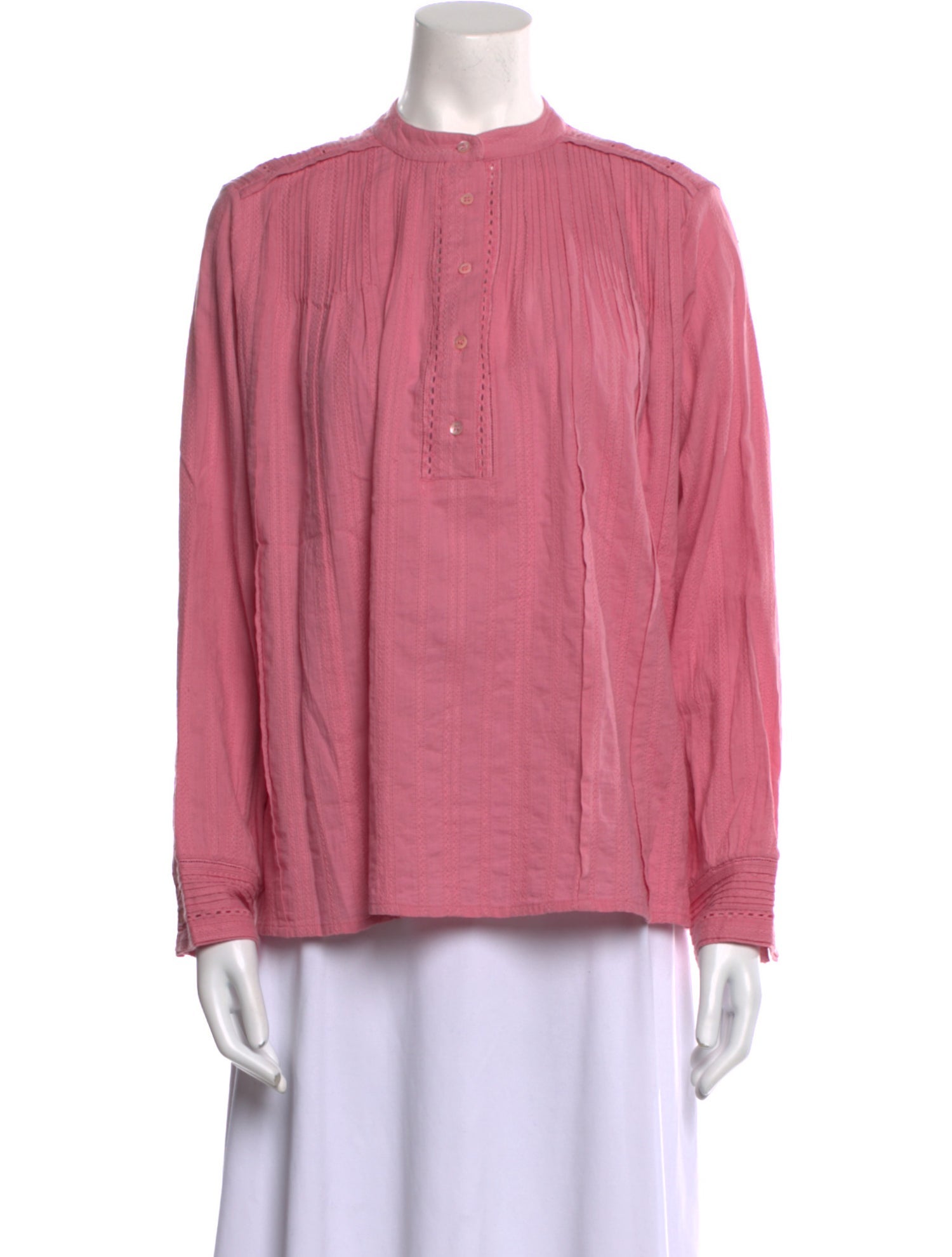 Vanessa Bruno Mock Neck Long Sleeve Blouse