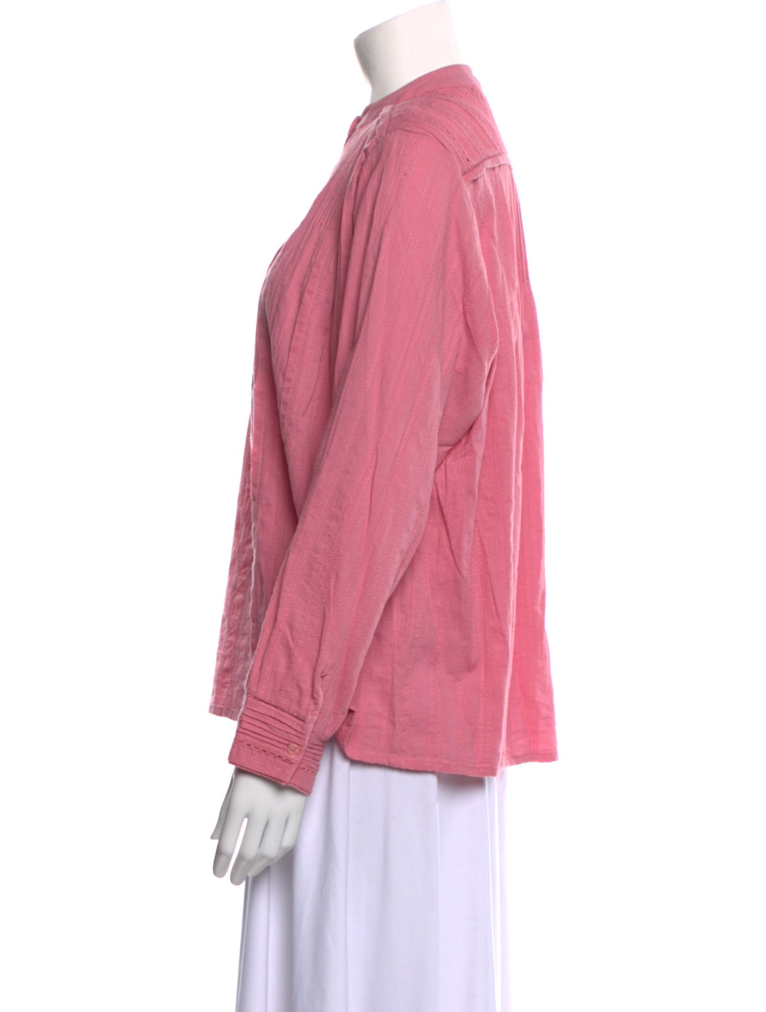 Vanessa Bruno Mock Neck Long Sleeve Blouse