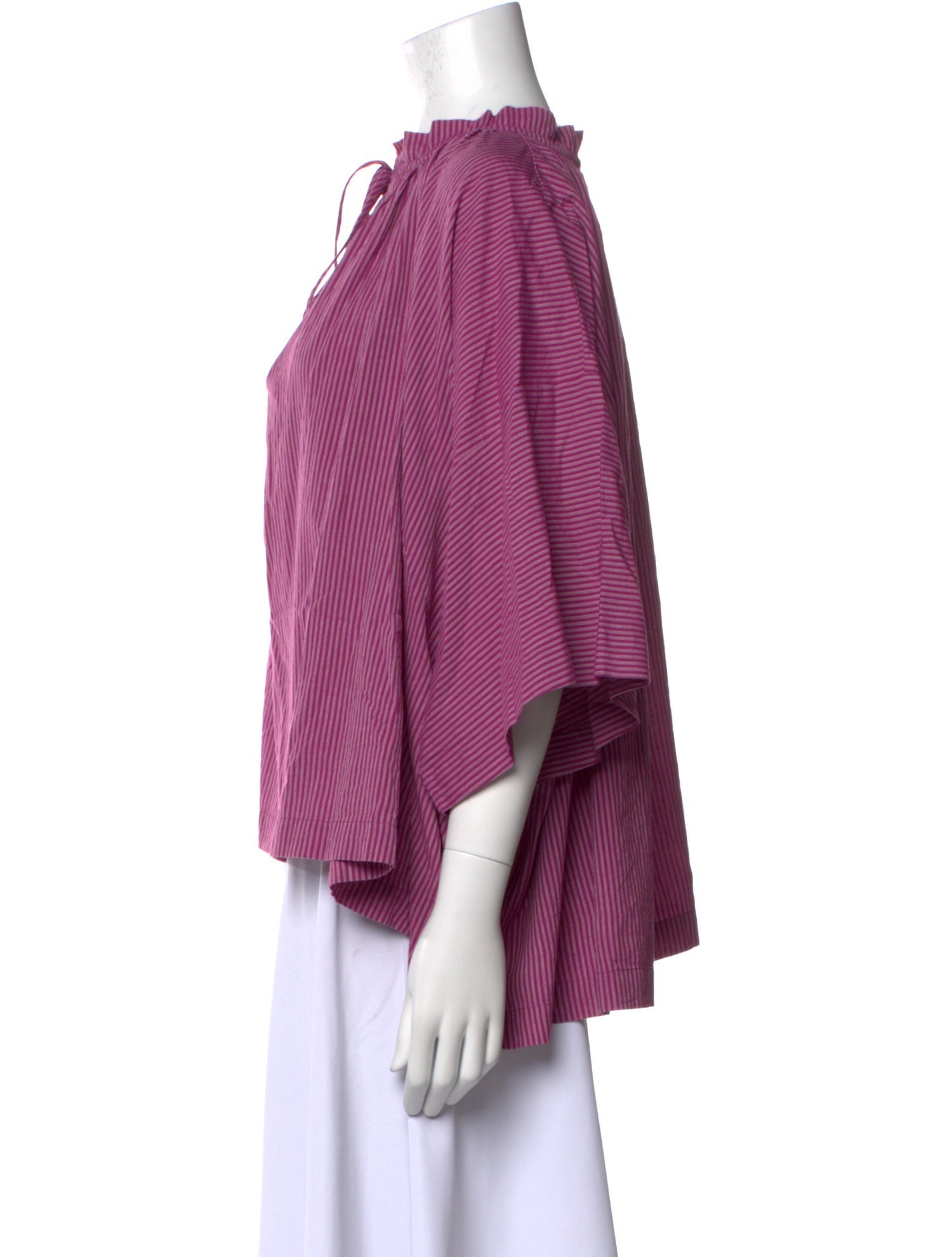 Vanessa Bruno Tie Neck Three-Quarter Sleeve Blouse