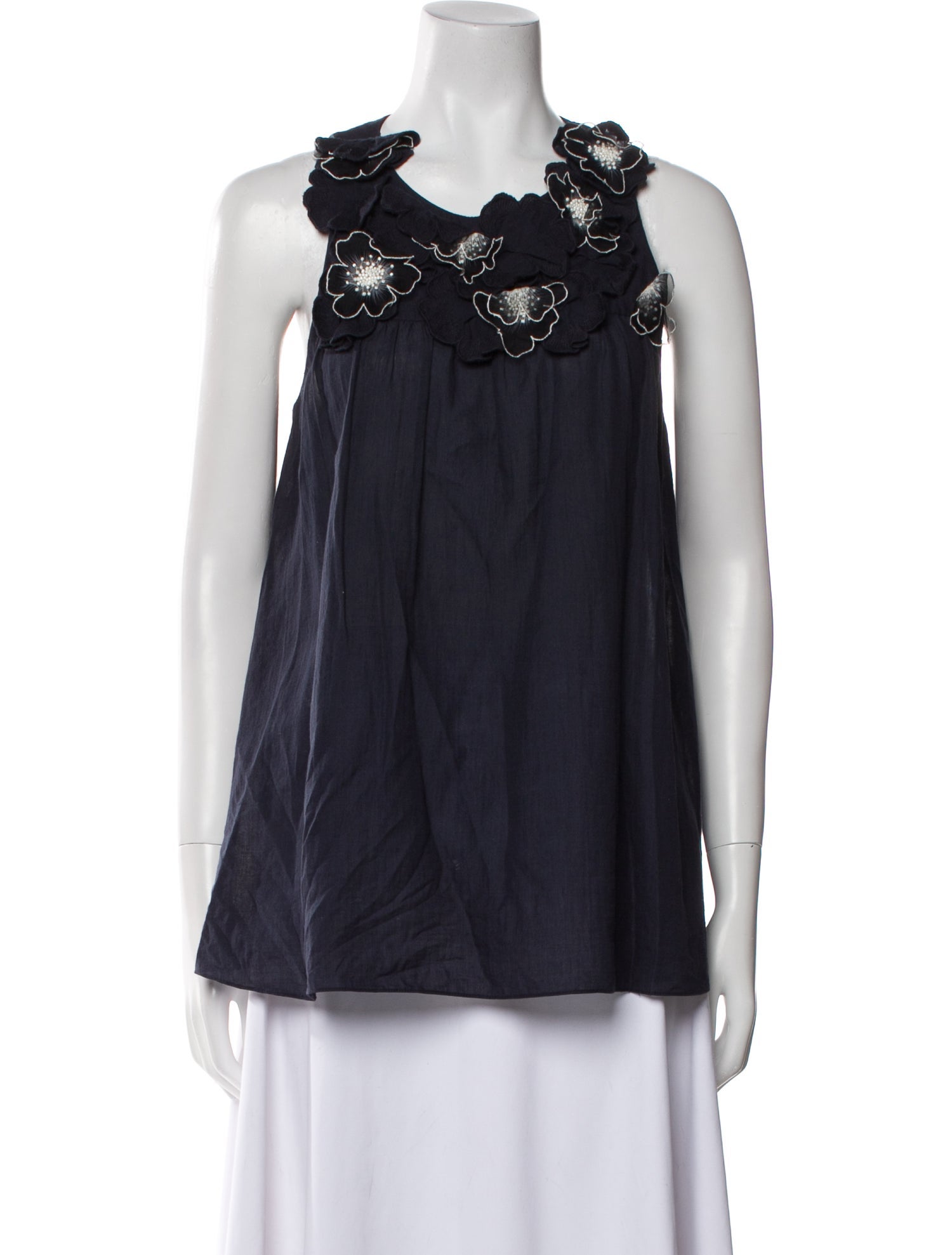 Vanessa Bruno Crew Neck Sleeveless Blouse