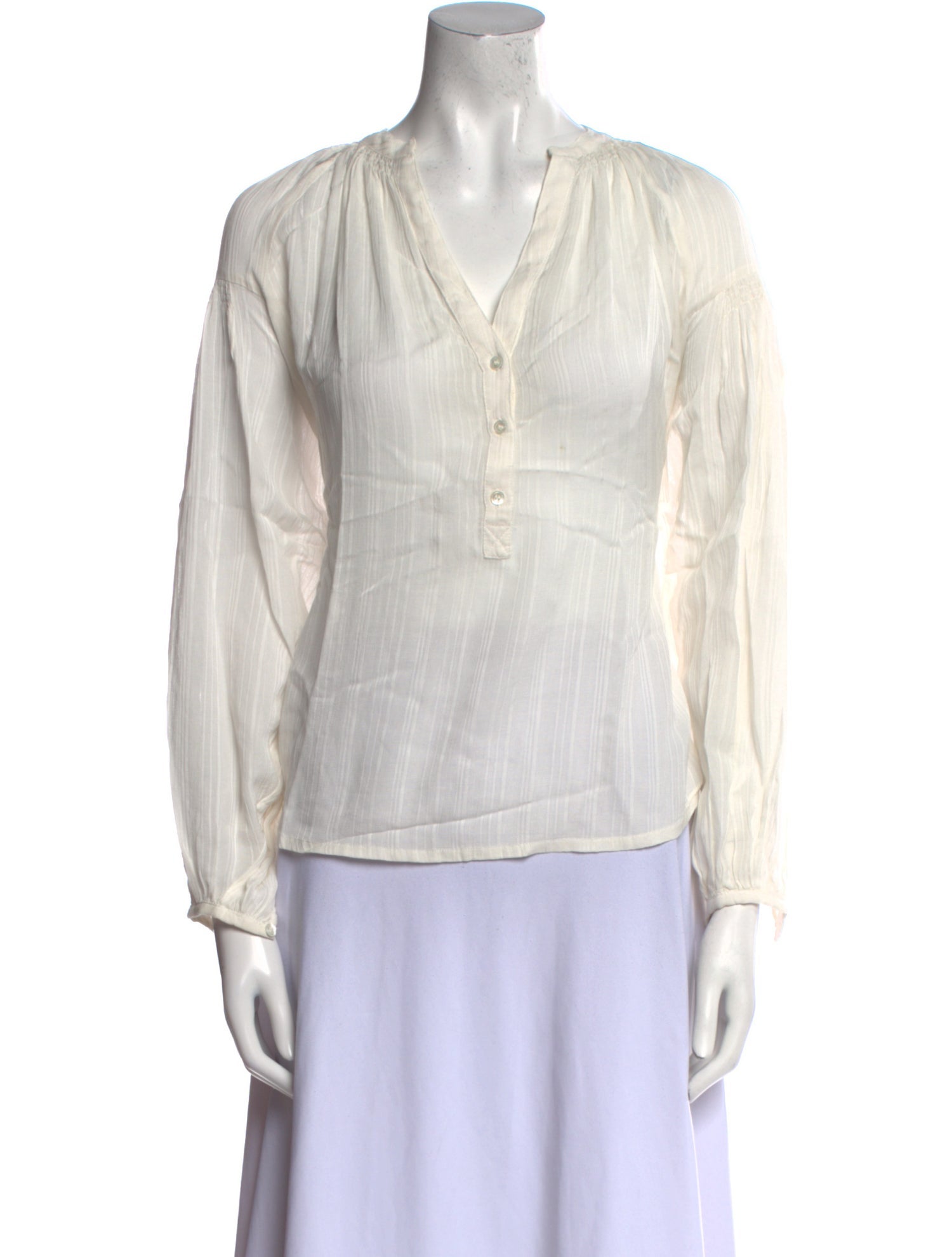 Vanessa Bruno V-Neck Long Sleeve Blouse