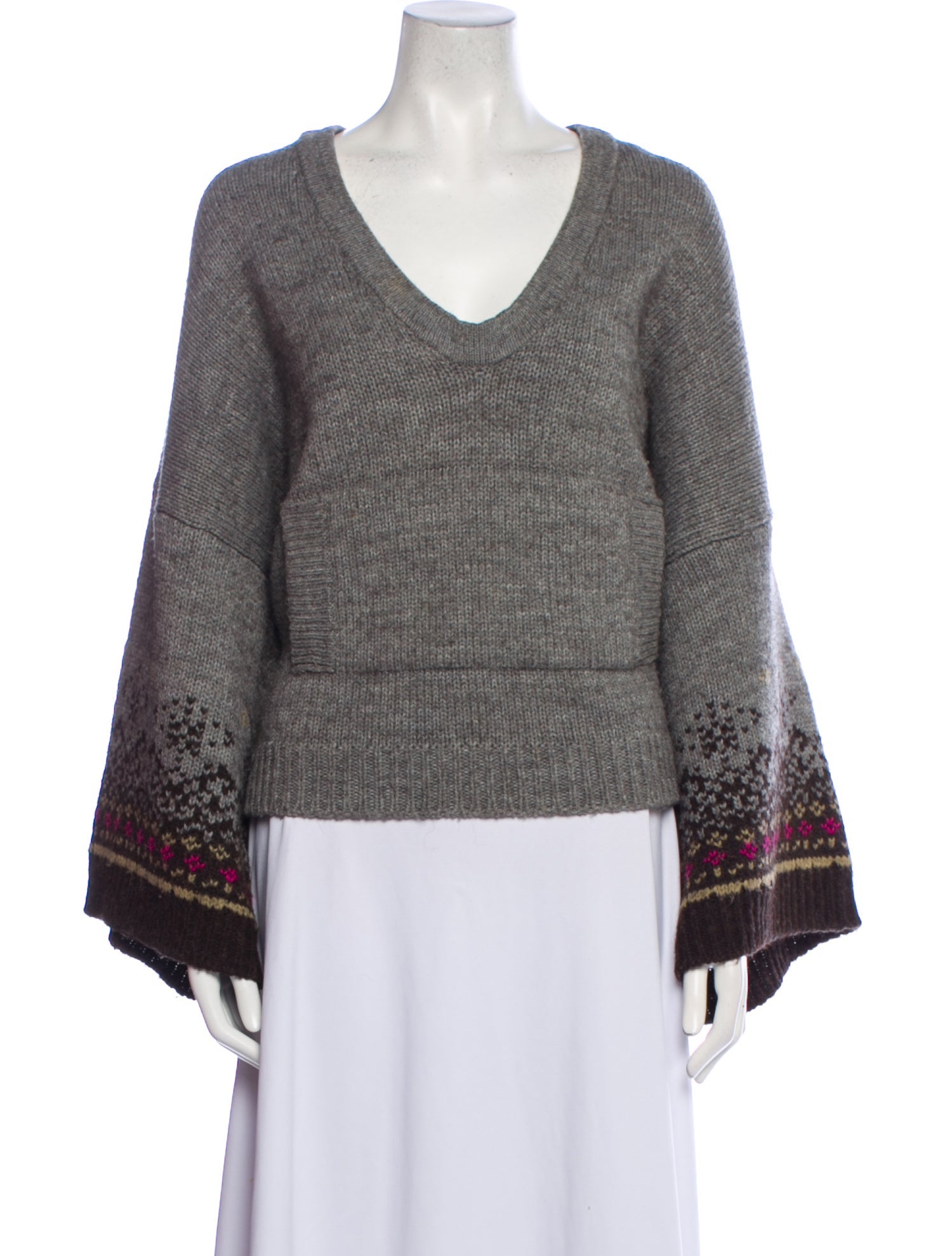 Vanessa Bruno Printed V-Neck Sweater