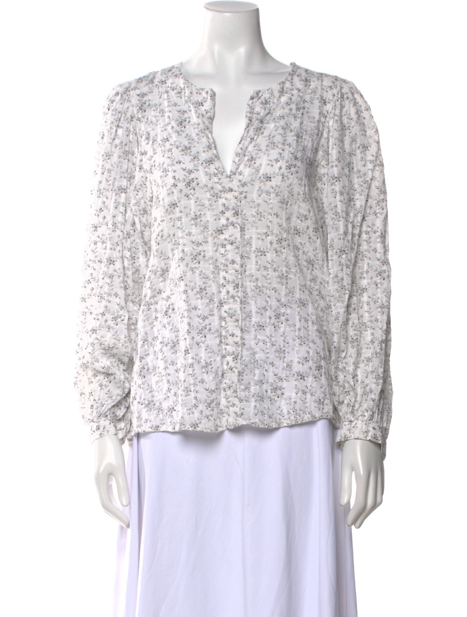 Vanessa Bruno Floral Print V-Neck Blouse