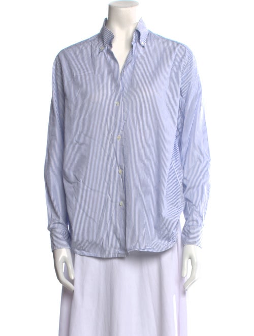 Vanessa Bruno Striped Long Sleeve Button-Up Top