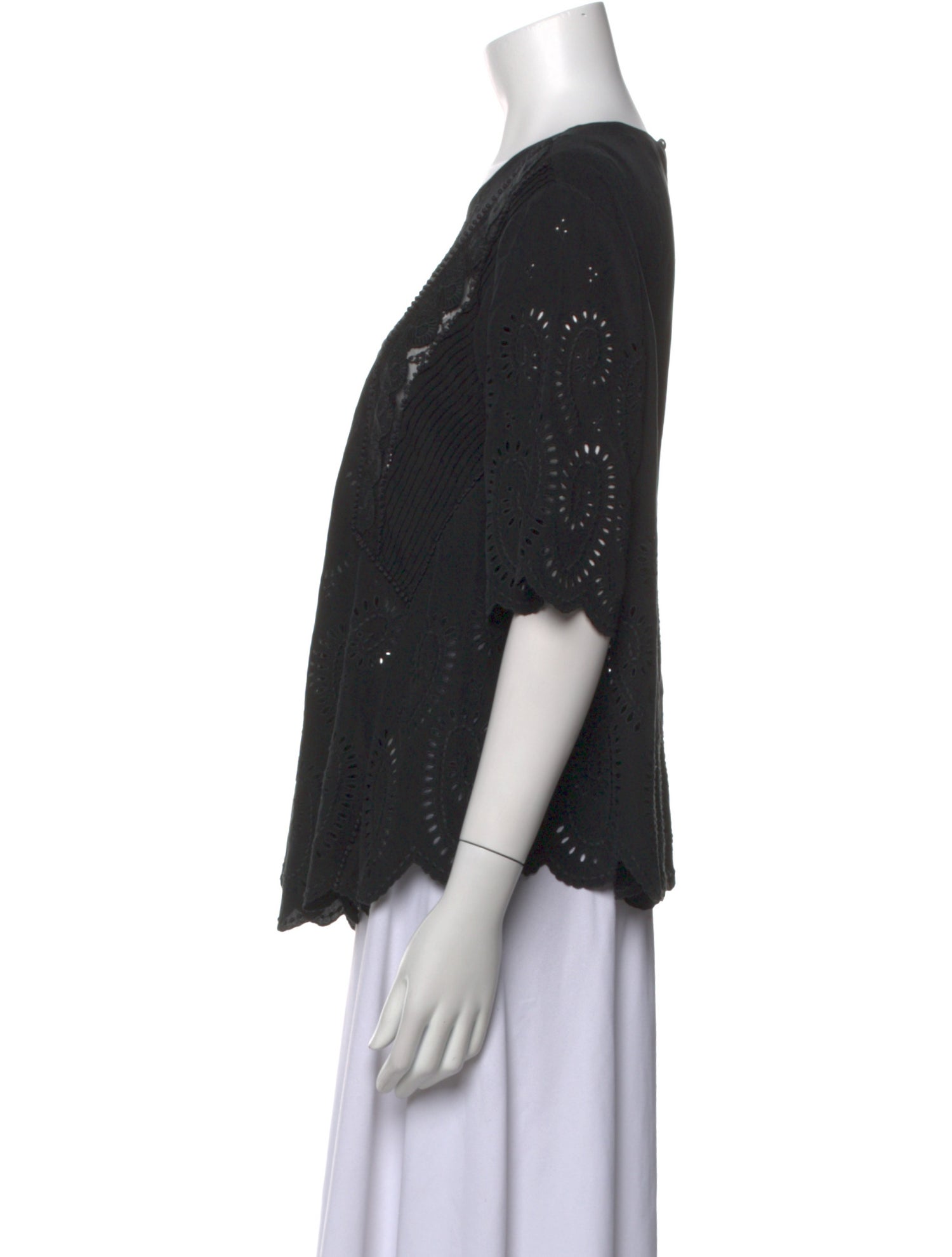 Vanessa Bruno Silk Scoop Neck Blouse