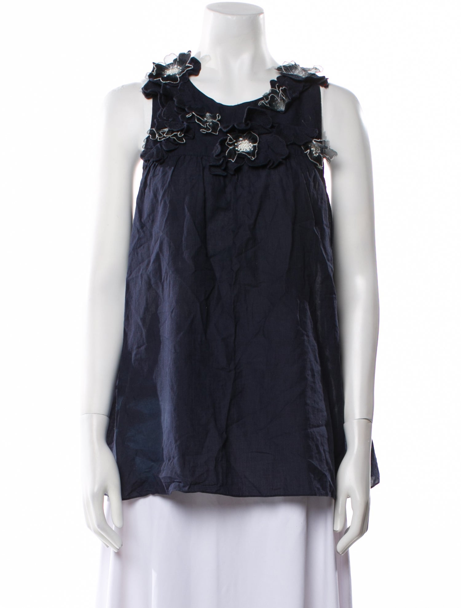 Vanessa Bruno Scoop Neck Sleeveless Blouse