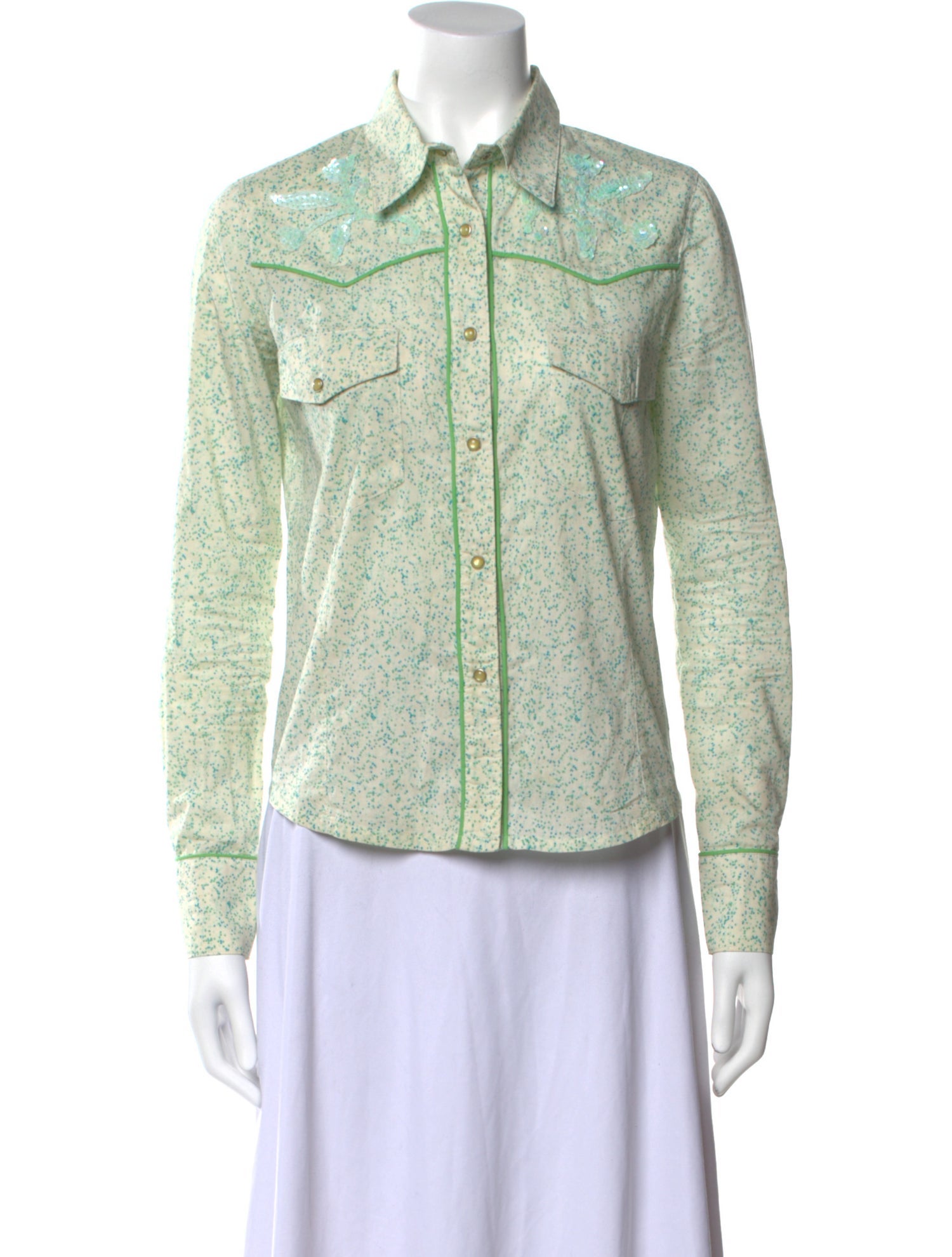 Vanessa Bruno Paisley Print Long Sleeve Button-Up Top