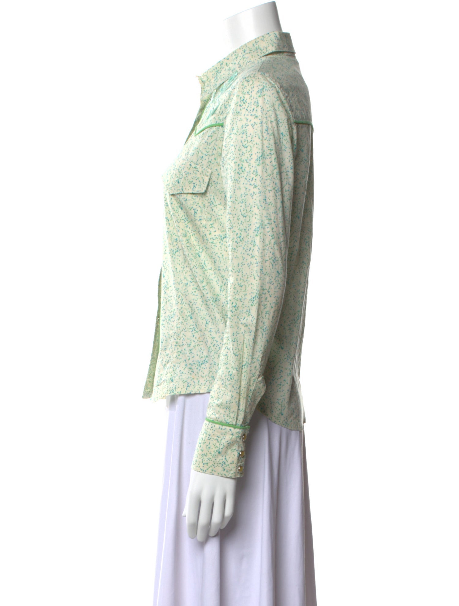 Vanessa Bruno Paisley Print Long Sleeve Button-Up Top