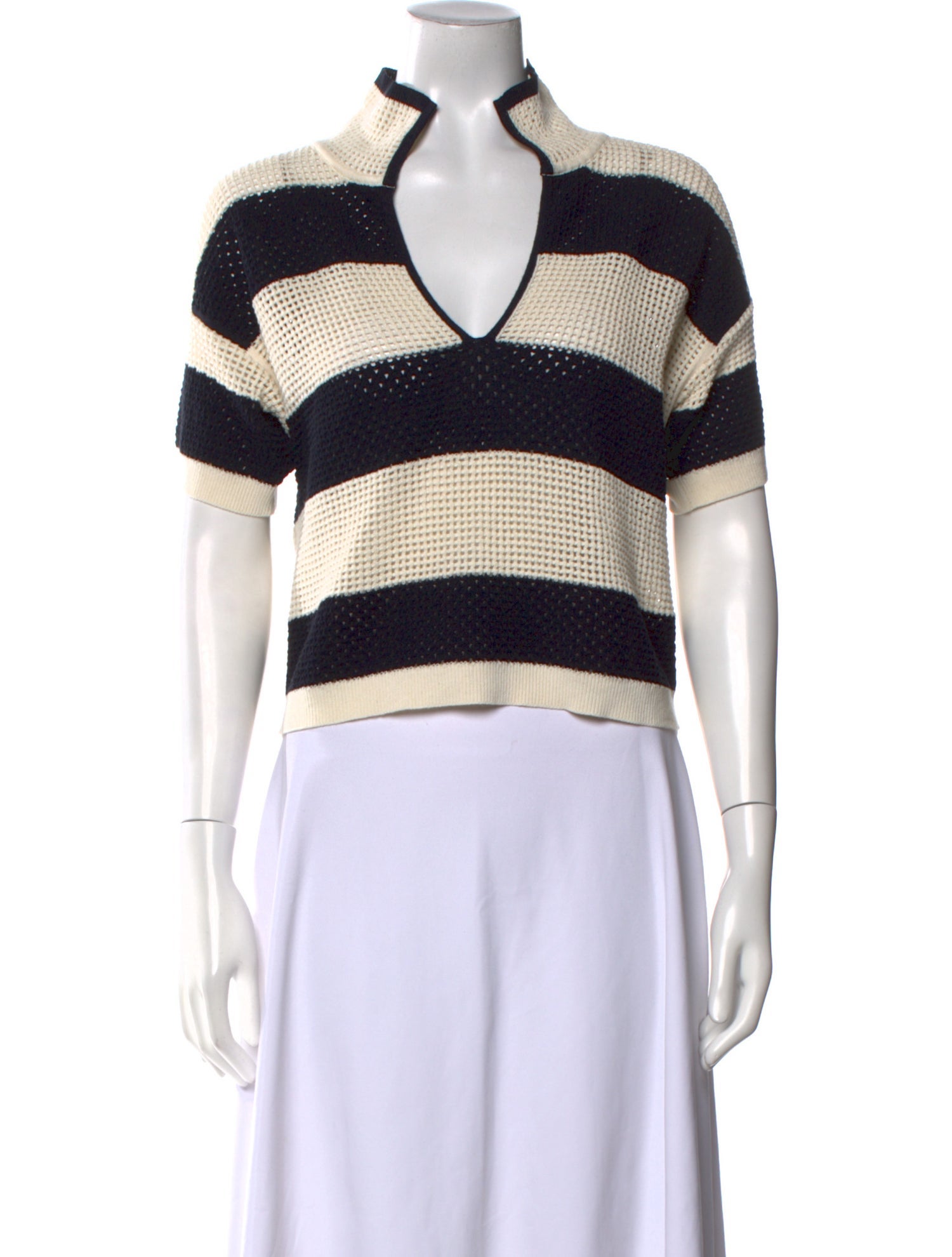 Vanessa Bruno Striped V-Neck Sweater