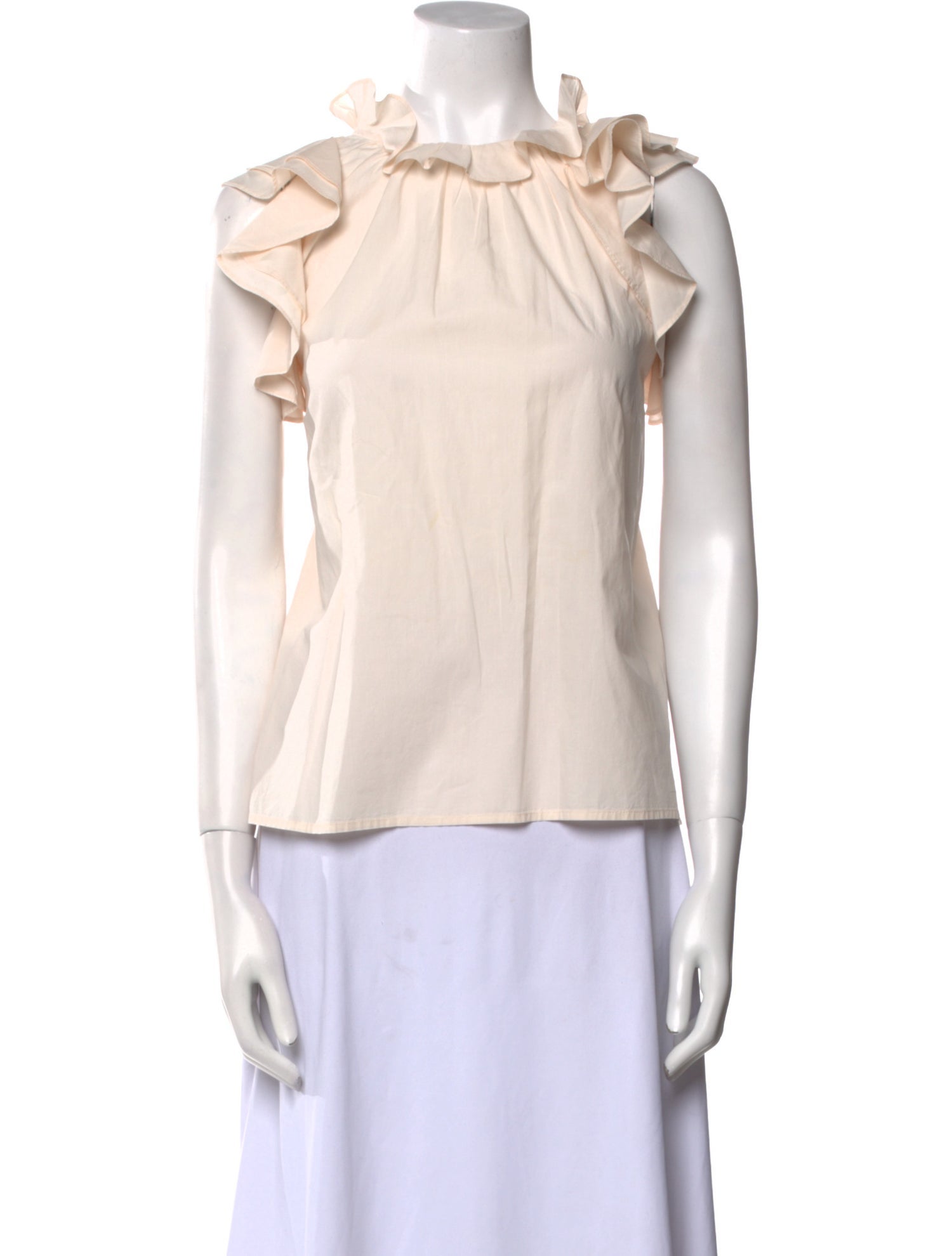 Vanessa Bruno Mock Neck Sleeveless Blouse