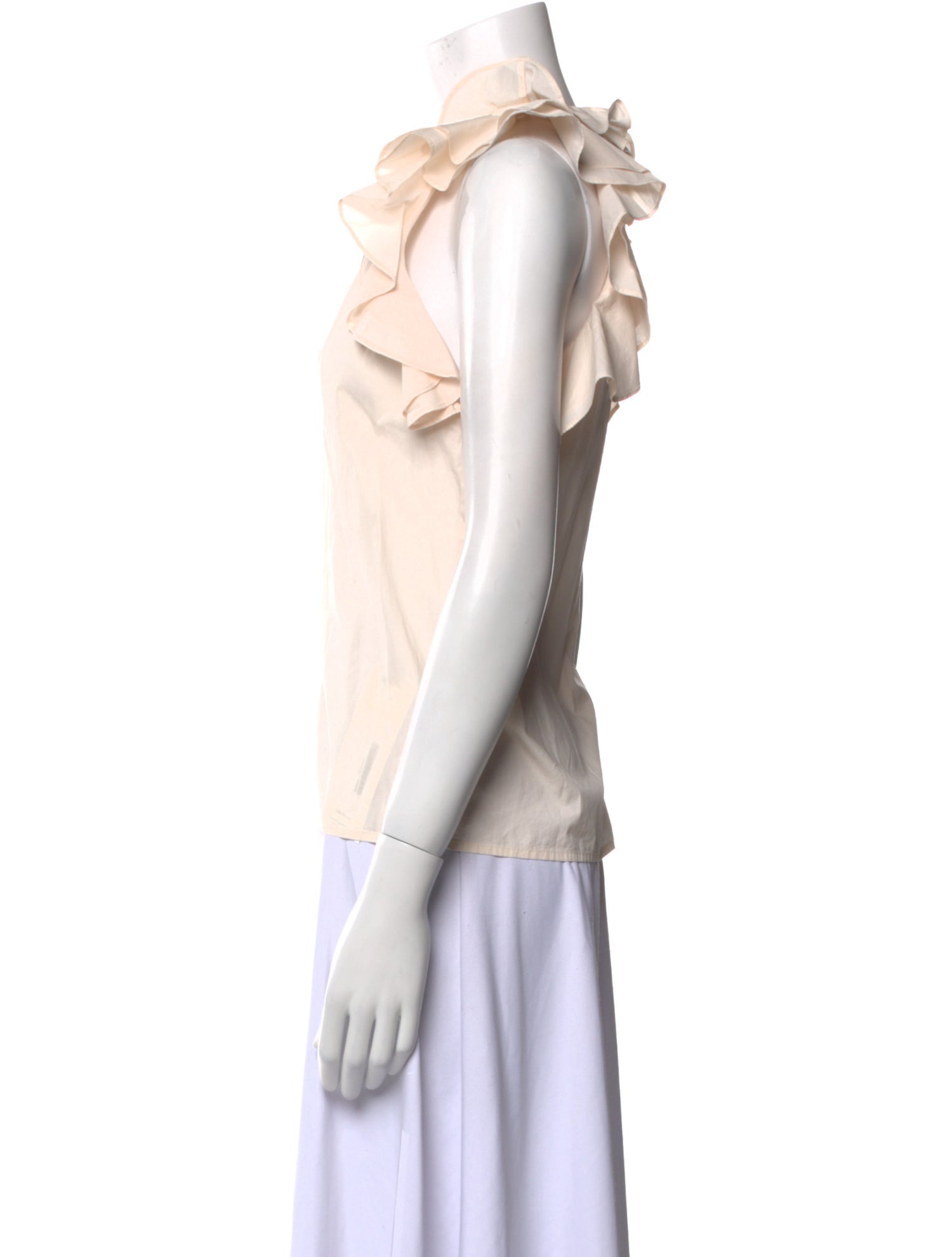 Vanessa Bruno Mock Neck Sleeveless Blouse