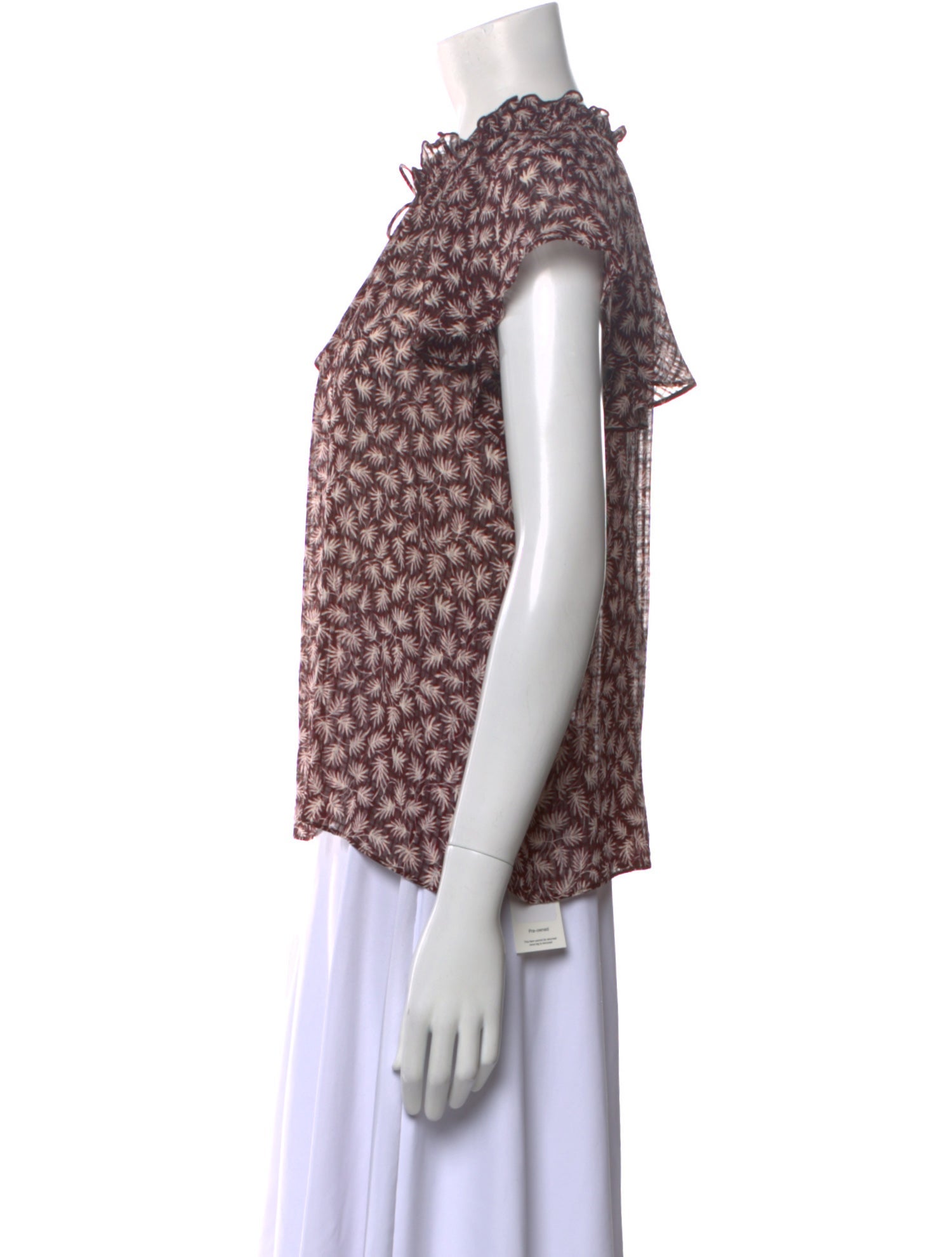 Vanessa Bruno Printed Tie Neck Blouse