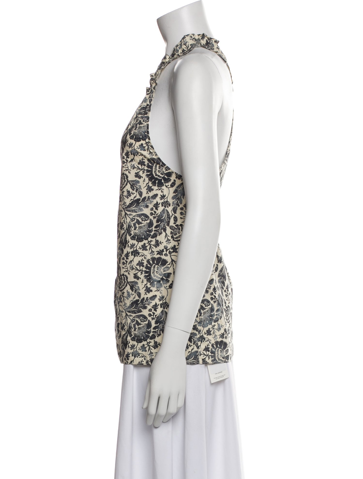 Vanessa Bruno Floral Print Scoop Neck Top