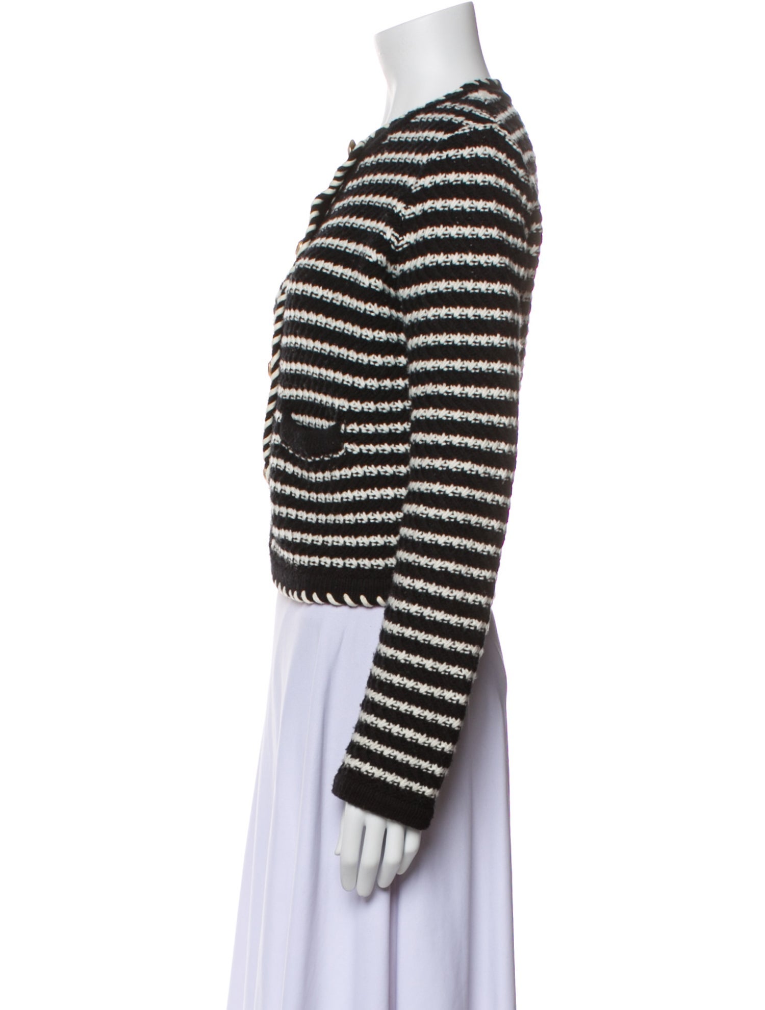Vanessa Bruno Wool Striped Evening Jacket