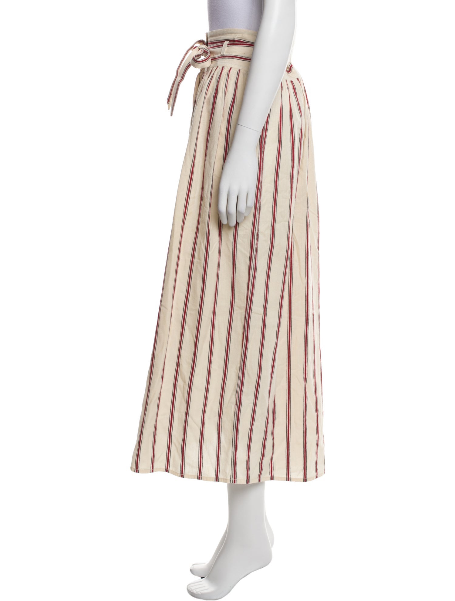 Vanessa Bruno Striped Midi Length Skirt