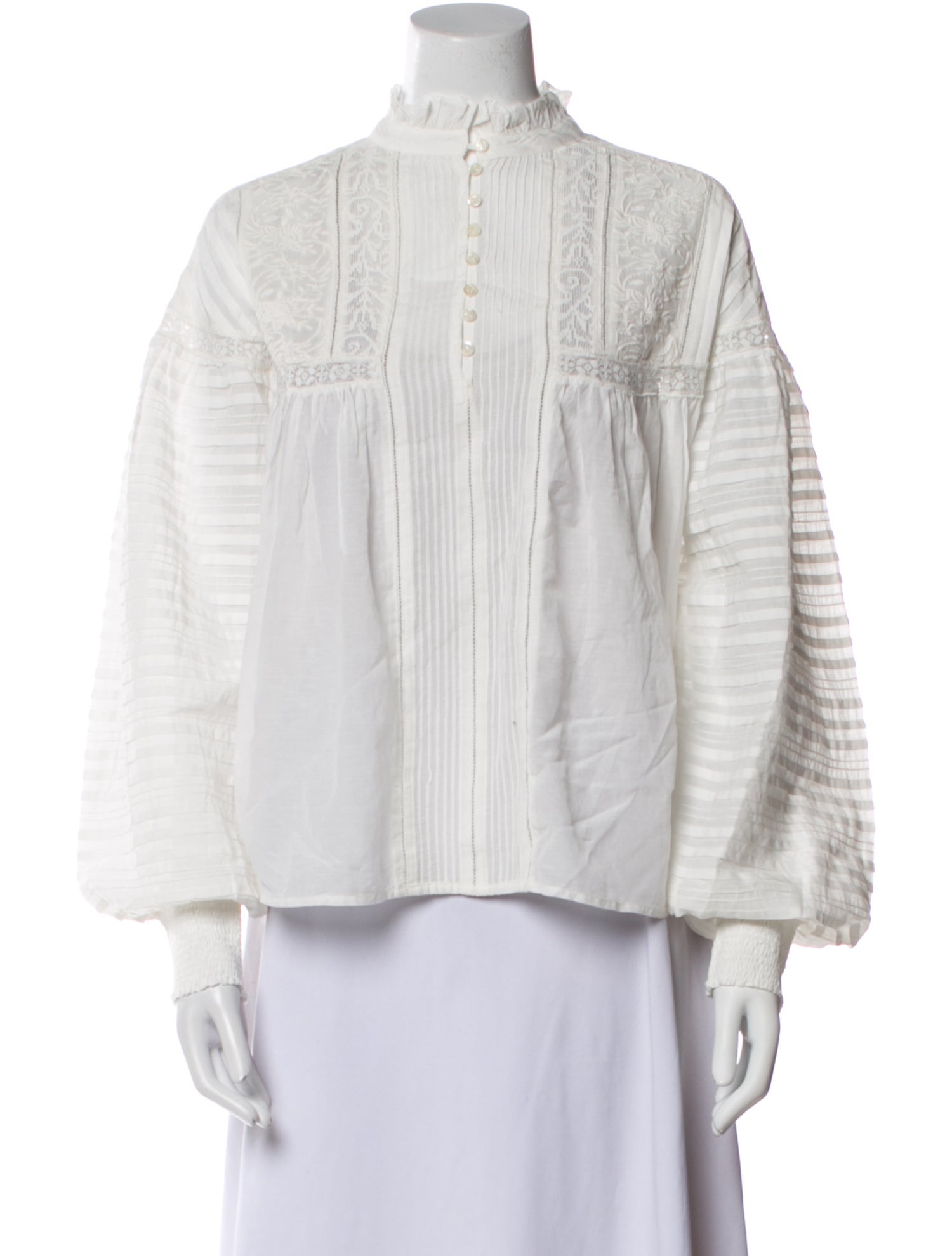 Vanessa Bruno Mock Neck Long Sleeve Blouse w/ Tags