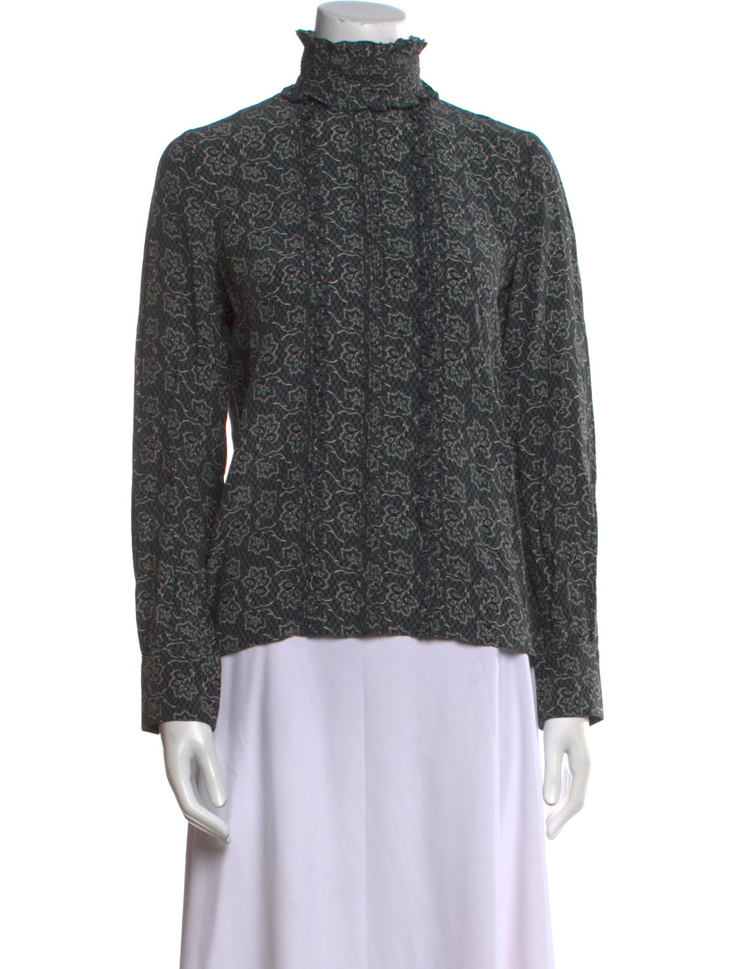 Vanessa Bruno Floral Print Turtleneck Sweatshirt