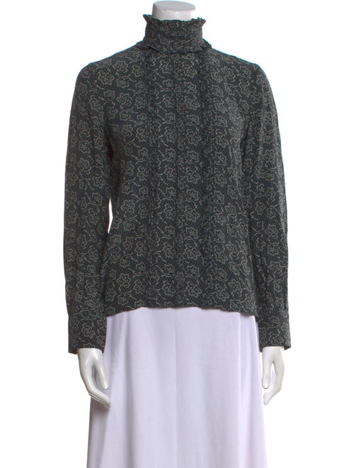 Vanessa Bruno Floral Print Turtleneck Sweatshirt